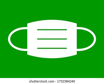 Simple Face Mask Icon. Vector Image.