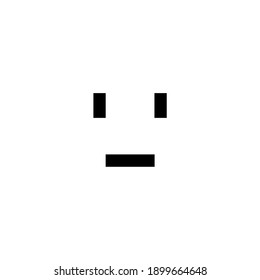 Simple Face Pixel. Illustration Vector