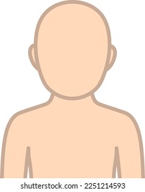 A simple faceless person isolated vector illustration.