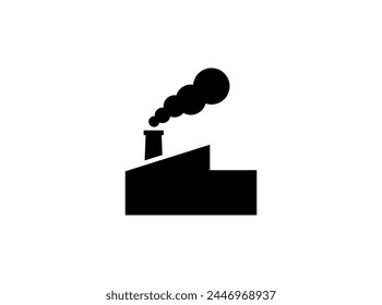 Simple factory icon, industrial icon vector template on white background.