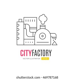 Simple factory logotype made in vector.