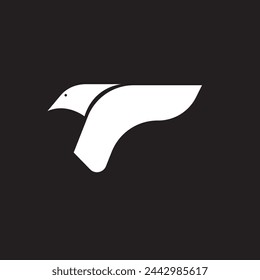 simple falcon logo design icon.