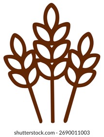 Simple fall harvest grain symbol with seasonal tone