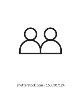 Simple family line icon. Stroke pictogram. Vector illustration isolated on a white background. Premium quality symbol. Vector sign for mobile app and web sites.