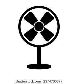 Simple fan icon. Home appliance. Vector.