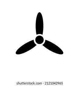 simple Fan icon on white background. Vector illustration.