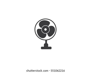 Simple fan icon vector illustration on white background