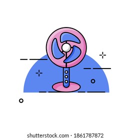 Simple fan illustration idea. Easy to edit with vector file. Can use for all graphic design content. Especially about technology.