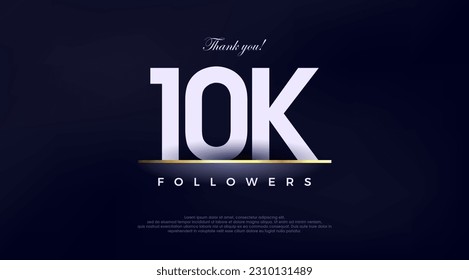 Simple and fancy design greeting to 10K followers,