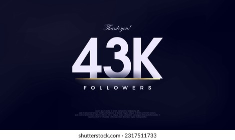 Sencillo y elegante saludo de diseño a 43 mil seguidores,