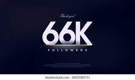 Simple and fancy design greeting to 66k followers,