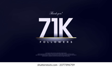 Sencillo y elegante saludo de diseño a 71k seguidores,