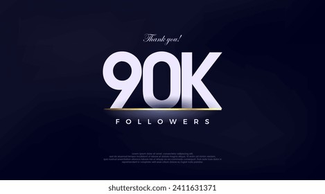 Sencillo y elegante saludo de diseño a 90.000 seguidores,