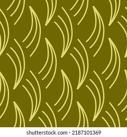 Simple fantasy twig green seamless pattern for design