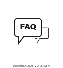 Simple FAQ Symbol vector on white background help or support icon vector on white background