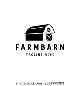 Simple Farm Barn Logo Design Vector