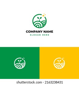Diseño vectorial de la plantilla de logotipo de la granja simple