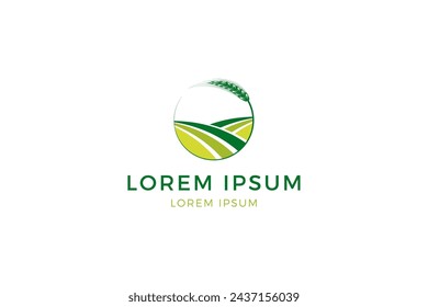 Simple Farm and Ranch Logo Design vector.