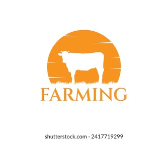 Simple Farming Business Logo Design Template