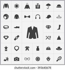 Simple fashion icons set. Universal fashion icons to use for web and mobile UI, set of basic fashion elements 