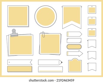 Einfaches und modisches Headline-Rahmendesign-Set
