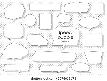 Simple and fashionable speech bubble set