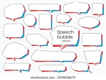 Simple and fashionable speech bubble set