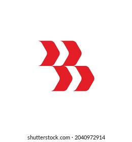 simple fast arrows red rocket symbol logo vector