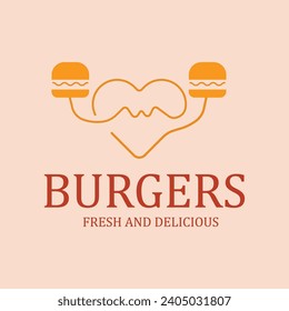simple fast food hamburger logo design. I love it hamburger vector