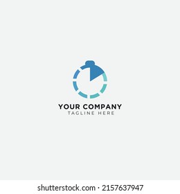 duración del logotipo de tiempos de parada rápidos simples