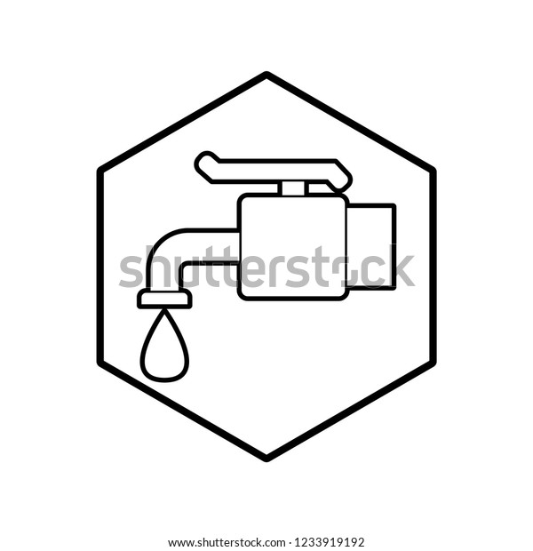 Simple Faucet Icon Stock Vector Royalty Free 1233919192