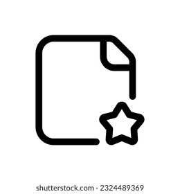 Simple Favorite File icon. The icon can be used for websites, print templates, presentation templates, illustrations, etc