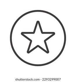 Simple favorite star button. Vector.