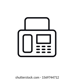 Simple fax line icon. Stroke pictogram. Vector illustration isolated on a white background. Premium quality symbol. Vector sign for mobile app and web sites.