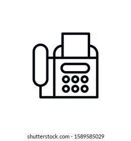 Simple fax line icon. Stroke pictogram. Vector illustration isolated on a white background. Premium quality symbol. Vector sign for mobile app and web sites.