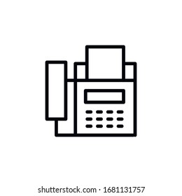 Simple fax line icon. Stroke pictogram. Vector illustration isolated on a white background. Premium quality symbol. Vector sign for mobile app and web sites.