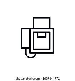 Simple fax line icon. Stroke pictogram. Vector illustration isolated on a white background. Premium quality symbol. Vector sign for mobile app and web sites.