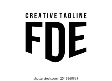 Vector simple de la letra de FDe, diseño del logotipo del creador del contenido, fondo blanco.