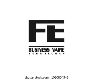 Simple FE initial Logo design template vector illustration