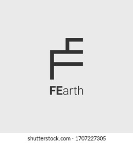 Simple FE initial Logo design template vector illustration