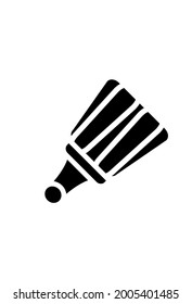 Simple Feather Duster Icon On White Background
