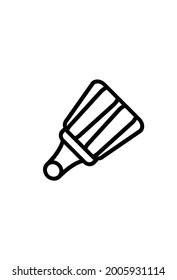 Simple Feather Duster Icon On White Background