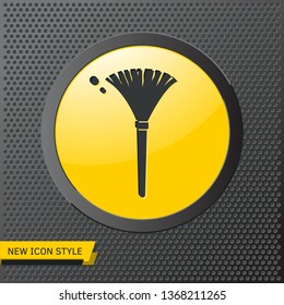 simple feather duster illustration. Cleaning vector icon