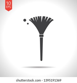 simple feather duster illustration. Cleaning vector icon