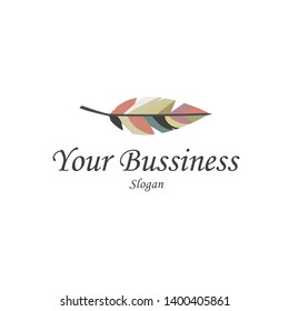Simple Feather Logo Design Inspiration
