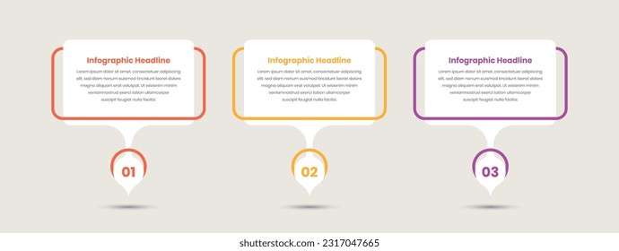 Descripción general de características simples pasos plantilla de presentación infográfica
