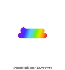Simple feces icon. Rainbow colored poop simbol. Fecals sign