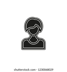 Simple Female Avatar Vector Icon