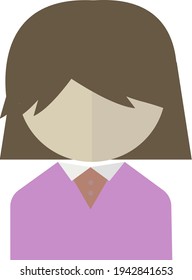 Simple female web icon mark