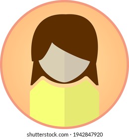 Simple female web icon mark